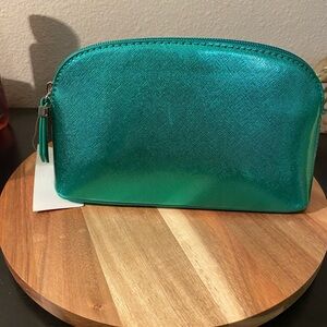 Shimmering Teal Cosmetic Pouch